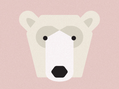 Polar bear animal bear endangered geometric icon illustration polar bear