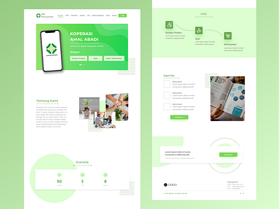 Company Profile UI Design 💻 app design branding clean clean design companyprofile design good green koperasi mobileapp popular ui uiux ux webdesign