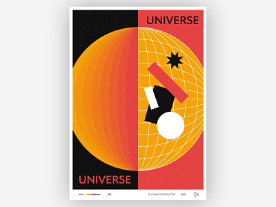 UNIVERSE (poster every day) black challenge circle design everydaydesign everydayposter graphic illustration poster poster art posterchallenge posters red universe