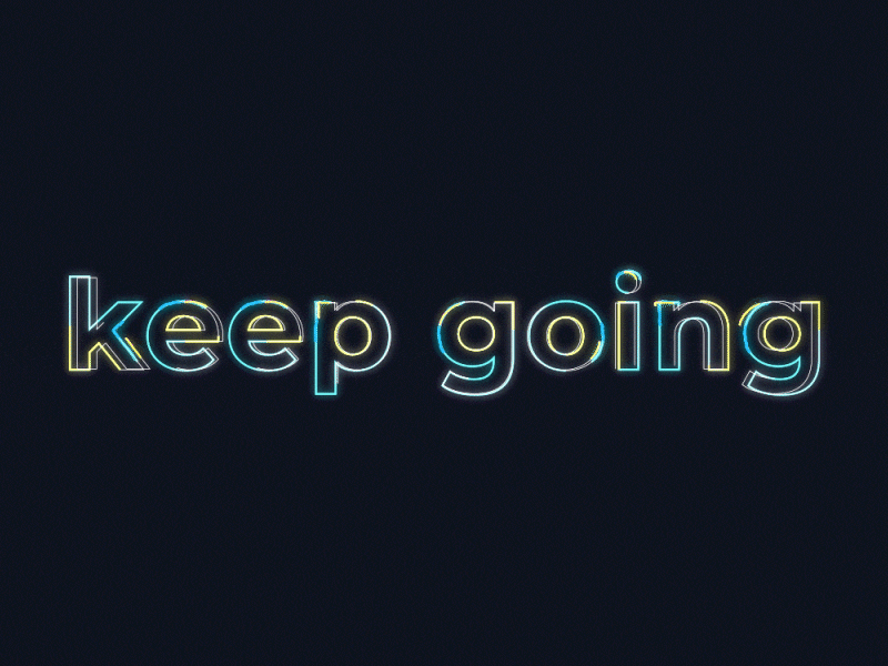 Keep going after effects animation gif motion design