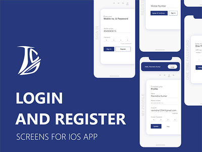 Login & Register app design uidesign uxdesign
