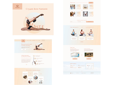 Yoga club "Namaste" design logo ui ux yoga