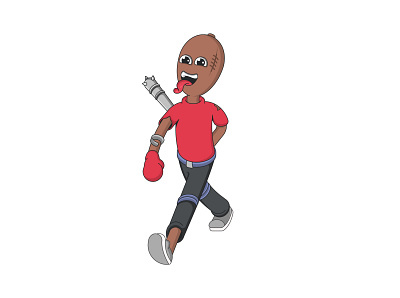Mr. punching bag 2d cartoon character designs design drawing illustration illustrator vector