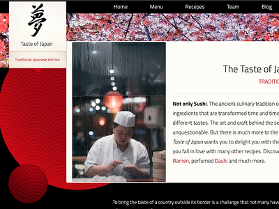 Sushi Restaurant Homepage with HTML5, CSS3 and BOOTSTRAP4