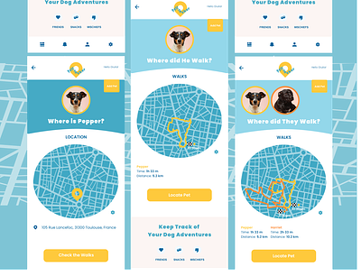 Dog Location Tracker app behance daily ui location tracker ui ux xd