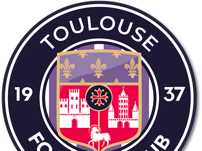 Toulouse Football Club - Respoduction of a complex Logo illustration illustrator logo