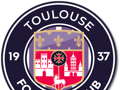 Toulouse Football Club - Respoduction of a complex Logo illustration illustrator logo