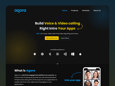 Agora landing page study