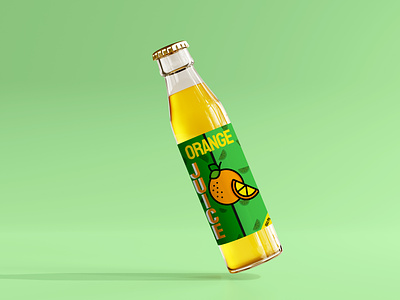 Juice Bottle Label Design branding design drawing graphic design illustration label design packaging design