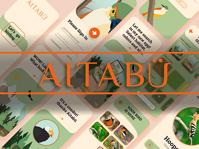 AitabÜ: Let's go birding! app design illustration ui vector