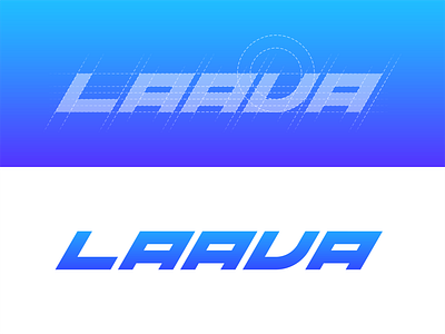 Laava | Logo Design blue logo font design gradient grid layout identity design letter logo logo logo grid logodesign sports logo wordmark wordmarks