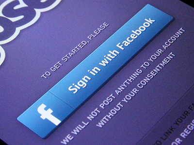iOS Login Screen button facebook ios login purple
