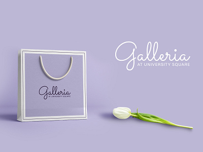 Galleria Shopping Mall Logo feminine logo handwriting logo purple shopping logo shopping mall shopping mall logo