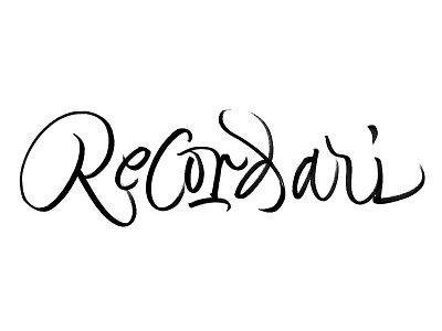Recordari calligraphy calligraphy logo claim design handwriting handwritten letter lettering art lettering artist letters logo naming writing