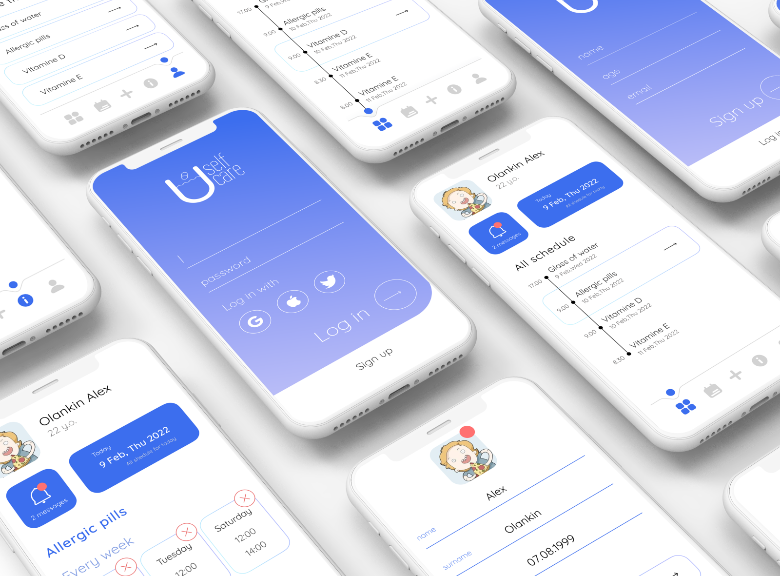 UX/UI design for USELFcare App by Anna Olankina on Dribbble