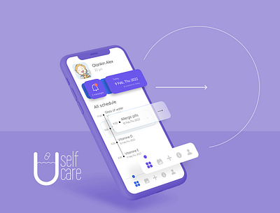 USELFcare App 💊 app branding design gradient icons ios logo mockup ui uiuxdesign ux
