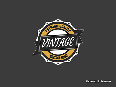 Retro Badge branding design flat icon illustrator logo minimal retro vector vintage