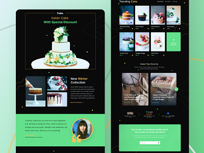 Cake landing page cake logo cake shop food app healthy food healthy lifestyle healthyfood landing design landing page landing page concept landing page design landing page ui website design