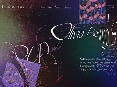 Concept music page art branding concept design digital landing music oliviarogrigo page ux