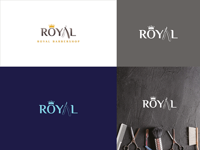 royal barber shop logo brand inspiration inspire logo logo design logodesign logos شعار شعارات