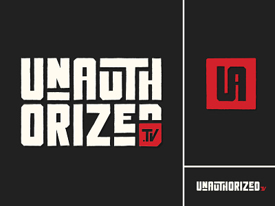 Unauthorized.tv Variation brand identity branding grunge icon identity logo logo icon typography url vector
