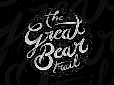 The Great Bear Trail bear branding design hand drawn hand drawn type handlettering handmade logo procreate typography