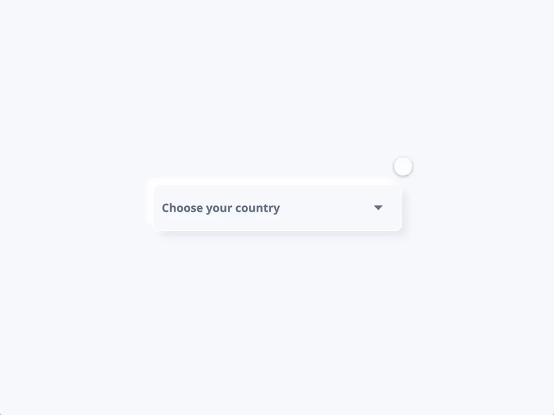 Neumorphic dropdown by Cesar Lozano on Dribbble