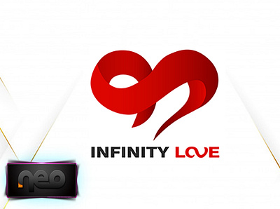 Infinity love logo design ai art branding creative design heart icon illustration infinity logo logo design love red typography ui vector