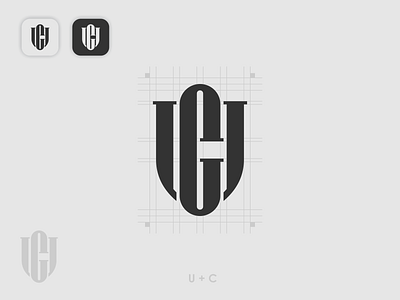 UC monogram app app icon branding flat icon illustration initial logo monogram simple logo uc ui