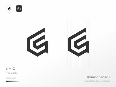 SC monogram app app icon branding flat icon illustration logo monogram s monogram simple logo ui