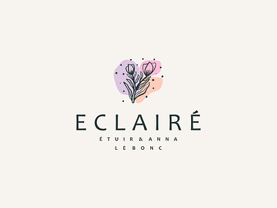 Eclaire logo design app app icon brand branding colorful flat flower icon illustration leaf logo monogram nature simple logo