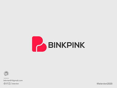 BinkPink logo app app icon brand branding flat icon illustration logo logo design monogram simple logo