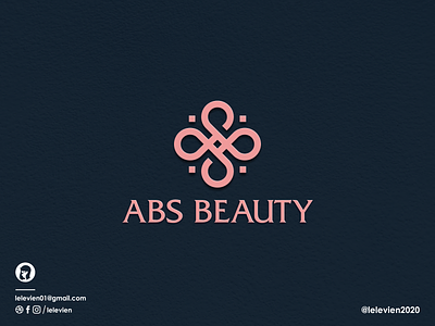 ABS Beauty logo app app icon brand branding flat icon illustration logo monogram simple logo