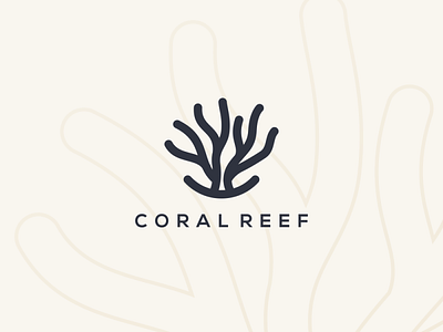 Coral Reef Logo Design app app icon brand branding coral flat icon illustration logo monogram reef sea simple logo