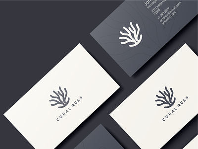 coral reef business card app app icon brand branding flat icon illustration logo luxury monogram simple logo