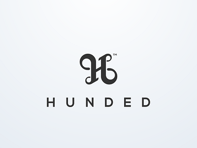 Hunded Logo app icon branding design flat icon illustration logo monogram simple logo