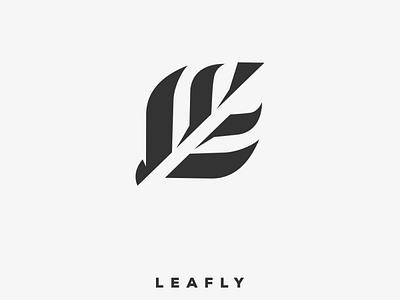leafly logo app icon branding design flat icon illustration logo monogram simple logo