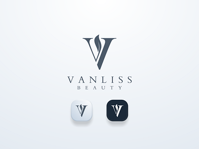 Vanliss Beauty app icon beauty branding clean design flat icon illustration logo monogram simple simple logo ui v logo