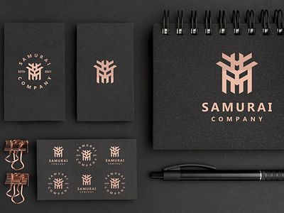 Samurai Company app icon brand branding clean design elegant flat icon illustration logo logoinspiration logomark logos monogram samuirai simple simple logo