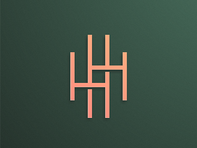 HH logo monogram in color app icon branding design flat hh icon illustration initial logo monogram simple logo