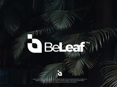 BeLeaf Logo Monogram app icon branding design flat icon logo monogram simple logo