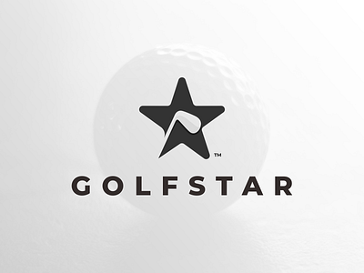 GolfStar Logo Design app icon branding flat icon logo monogram simple logo