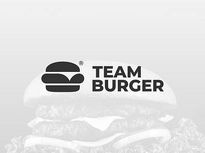 Team Burger Logo Monogram app icon branding burger burger logo flat icon logo monogram simple logo