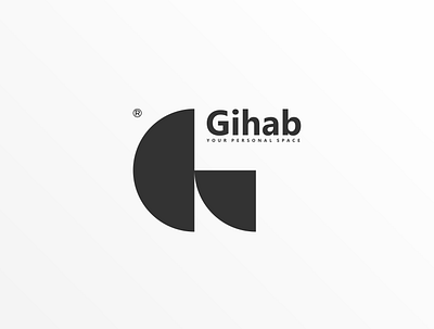 Gihab Logo Monogram app icon branding design flat icon logo monogram simple logo