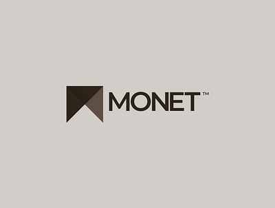 Monet Logo Monogram app icon branding flat icon logo monogram simple logo