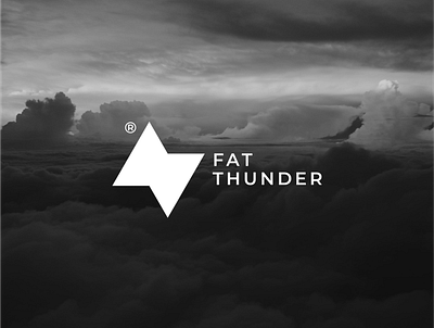 Fat Thunder Logo Monogram app icon branding flat icon logo monogram simple logo thunder thunderbolt