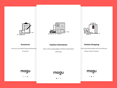 Mogu Dribbble fanshion icon illustrations