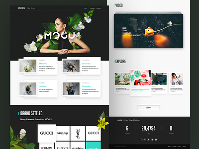 Web Mogu app fashion flower ui web