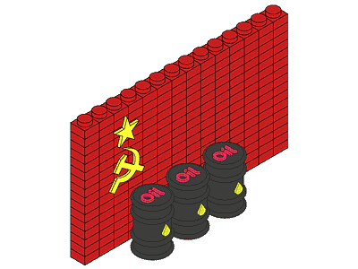 Revoland in Soviet Union art design illustration lego oil soviet soviet union ussr vector