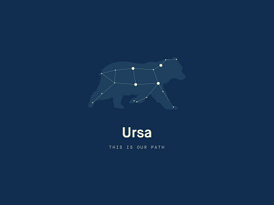 Ursa constellation emblem logo mono stars